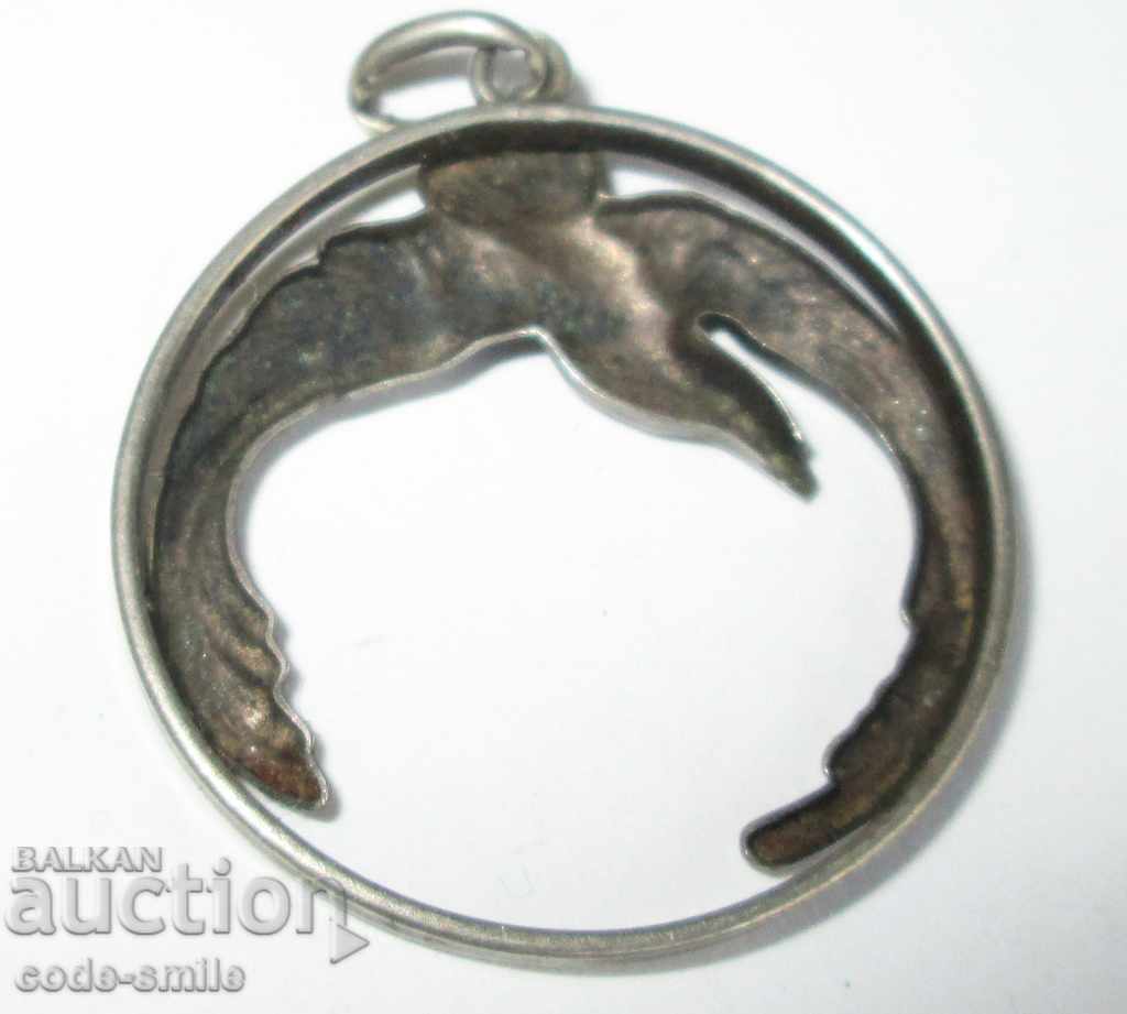 Livrarea Pandantiv vechi medalion pilot argint Regatul Bulgariei Livrarea Pandantiv vechi medalion pilot argint Regatul Bulgariei