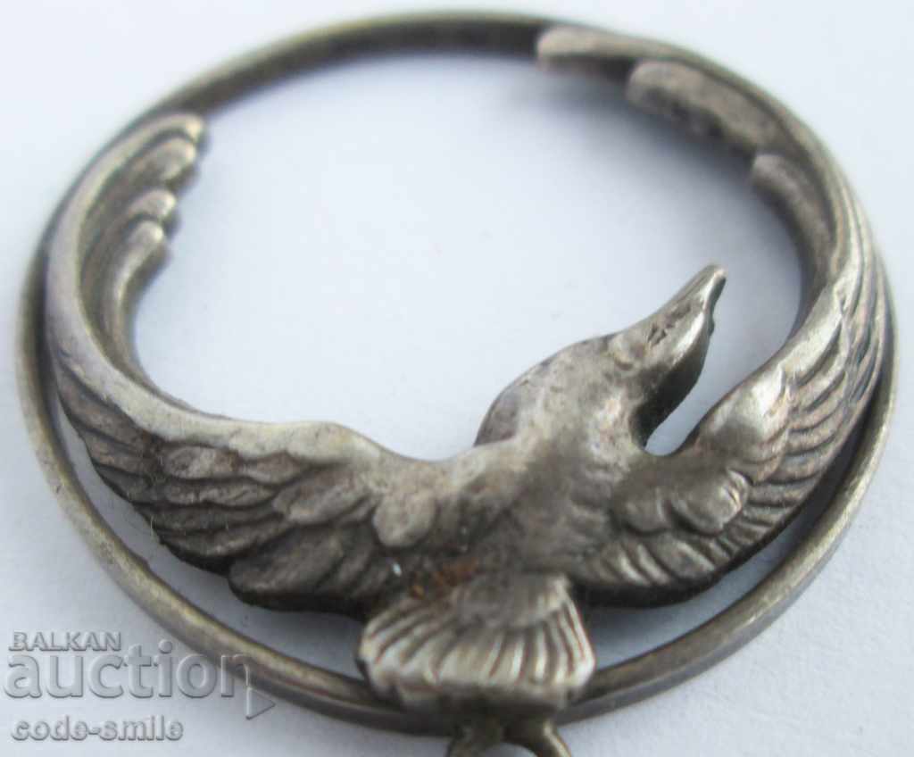 Pandantiv vechi medalion pilot argint Regatul Bulgariei - 7 Pandantiv vechi medalion pilot argint Regatul Bulgariei - 7