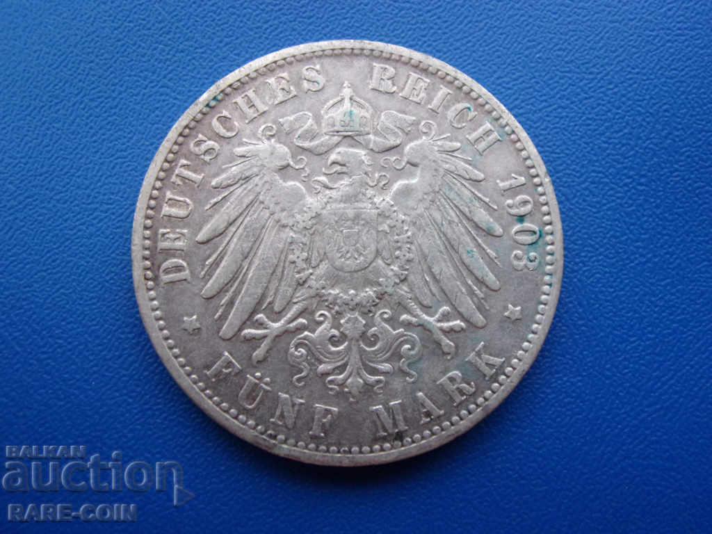 RS (31) Germany Hamburg 5 Mark 1903 J Rare with price € 46.02 | 90.01 BGN RS (31) Germany Hamburg 5 Mark 1903 J Rare with price € 46.02 | 90.01 BGN