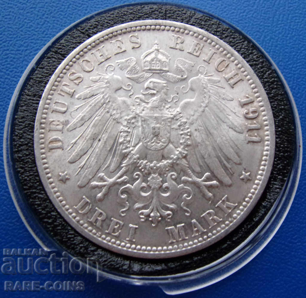 Γερμανία Βυρτεμβέργη 3 Μαρ 1911 Σπάνιο πρωτότυπο με τιμή € 33.23 | 64.99 BGN