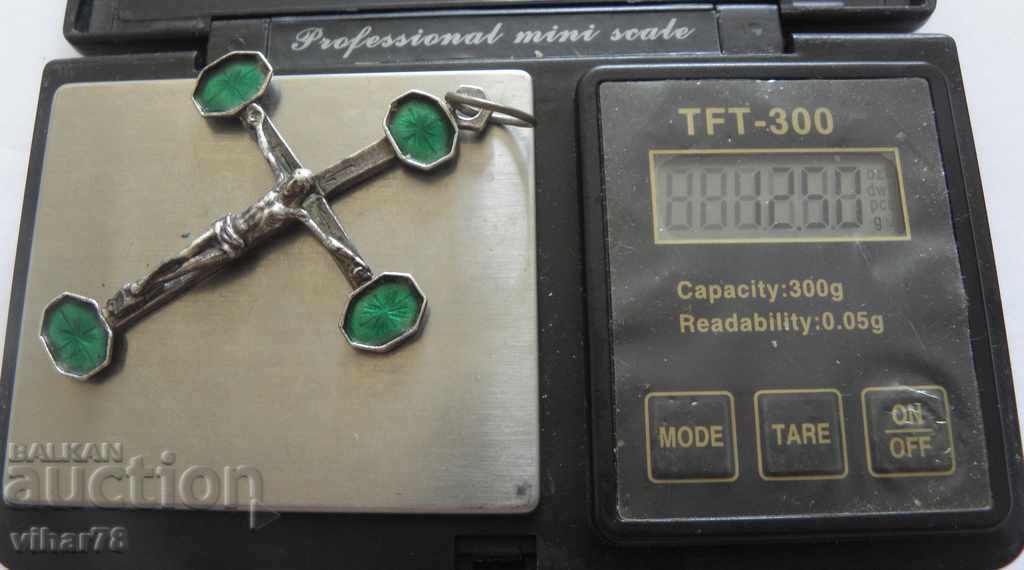 VERY BEAUTIFUL ENAMELED SILVER CROSS with price 259.99 BGN | € 132.93 VERY BEAUTIFUL ENAMELED SILVER CROSS with price 259.99 BGN | € 132.93