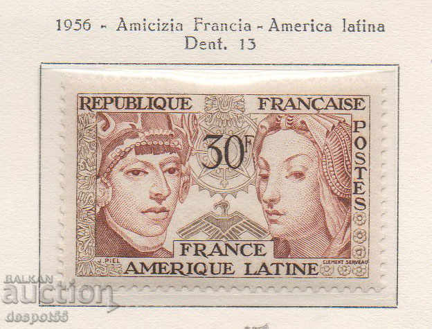 1956. France. French - Latin American friendship.