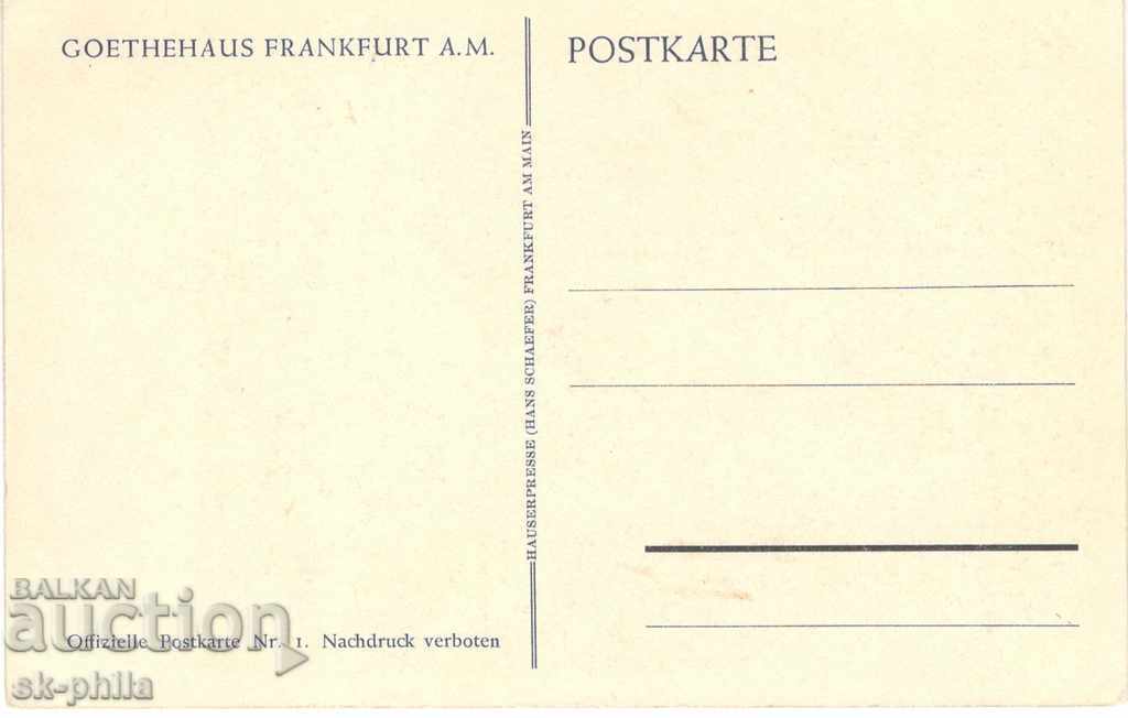Old postcard - Frankfurt, Goethe's House - Lobby with price 1.00 BGN | € 0.51 Old postcard - Frankfurt, Goethe's House - Lobby with price 1.00 BGN | € 0.51