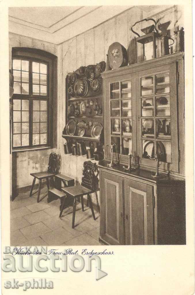 Παλιά καρτ-ποστάλ - Φρανκφούρτη, Goethe's House - Κουζίνα