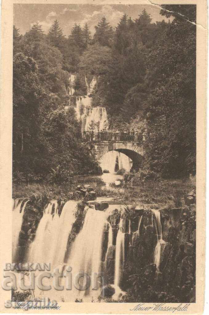 Old postcard - Wilhelmshohe, Waterfalls