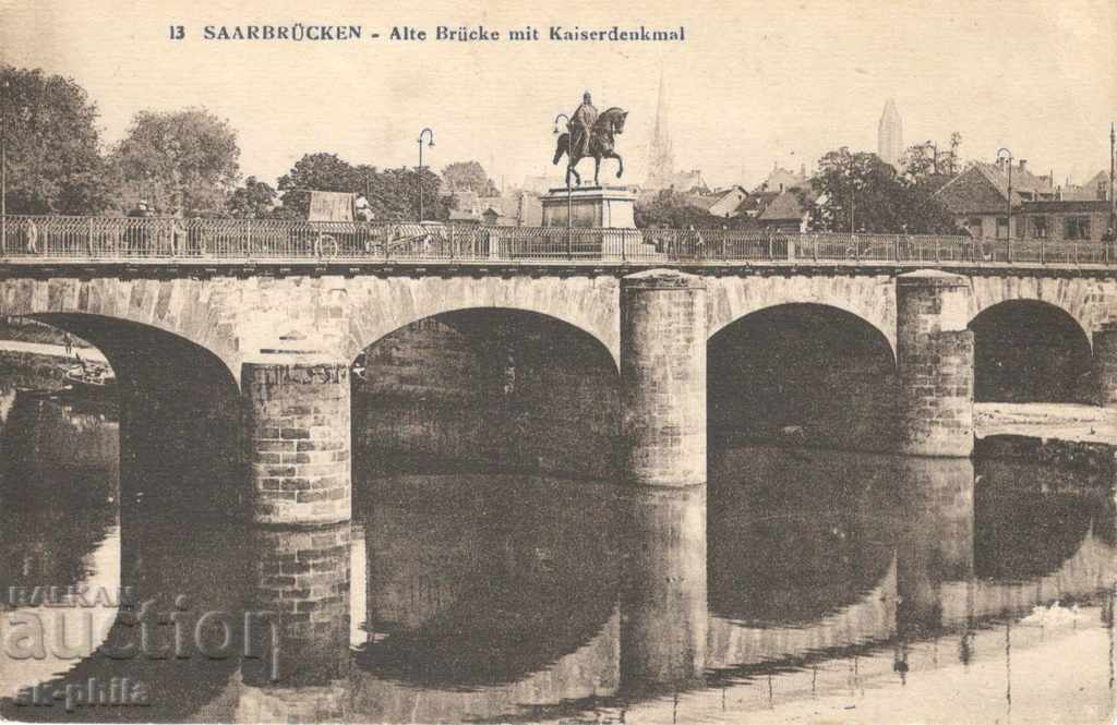 Old postcard - Saarbrücken, Most