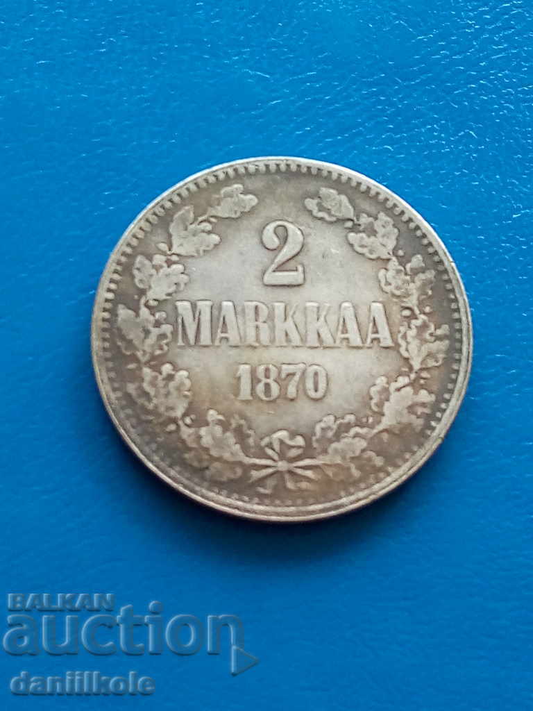 *$*Y*$* ΦΙΝΛΑΝΔΙΑ ΣΤΗ ΡΩΣΙΚΗ ΑΥΤΟΚΡΑΤΟΡΙΑ 2 ΜΑΡΚΑ 1870 RRR *$*Y*$*