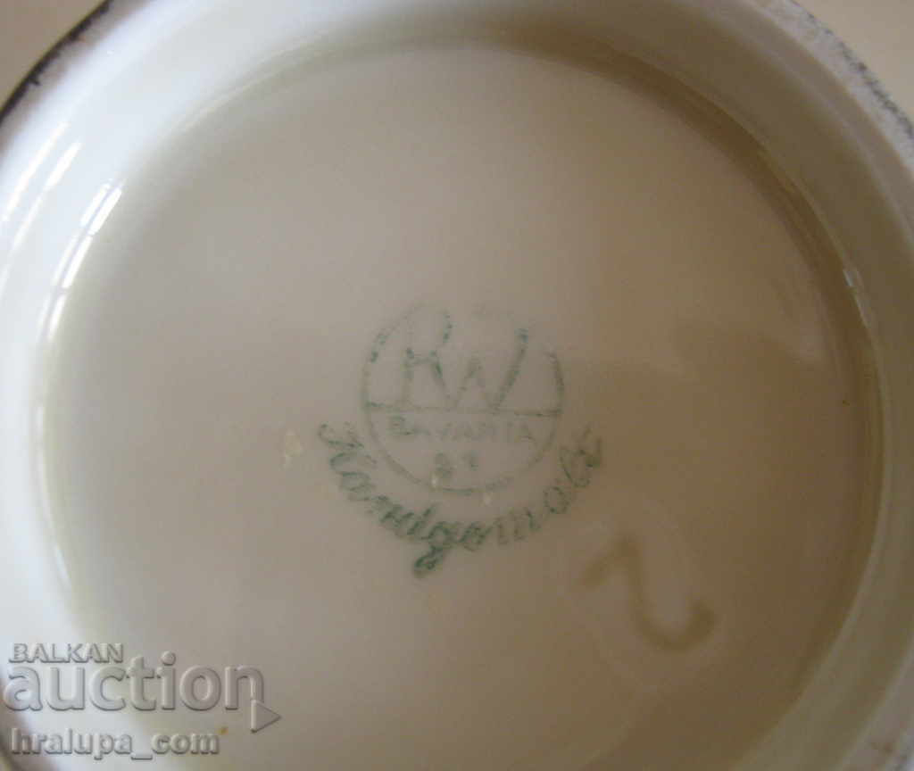 Old porcelain vase Bavaria silver edging - 5 Old porcelain vase Bavaria silver edging - 5