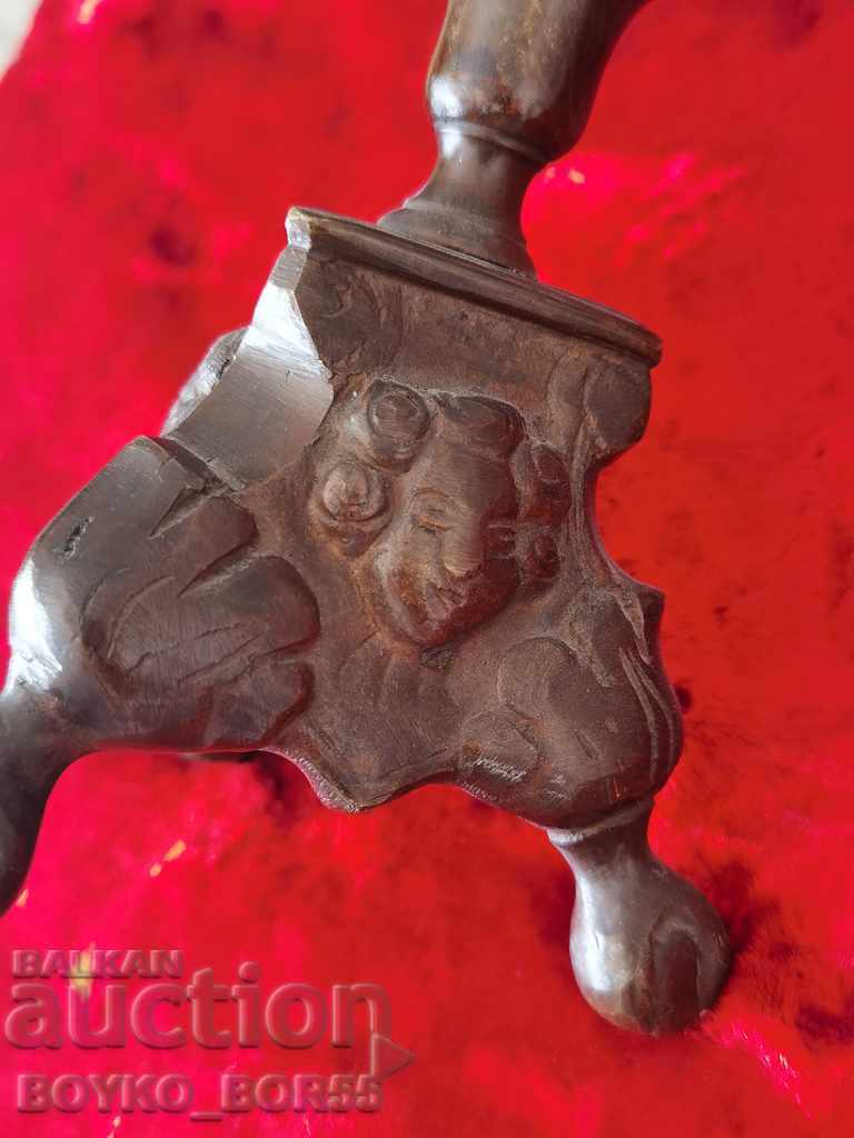 Уникална Старинна Бронзова Лампа края на 19 век - 6 Уникална Старинна Бронзова Лампа края на 19 век - 6