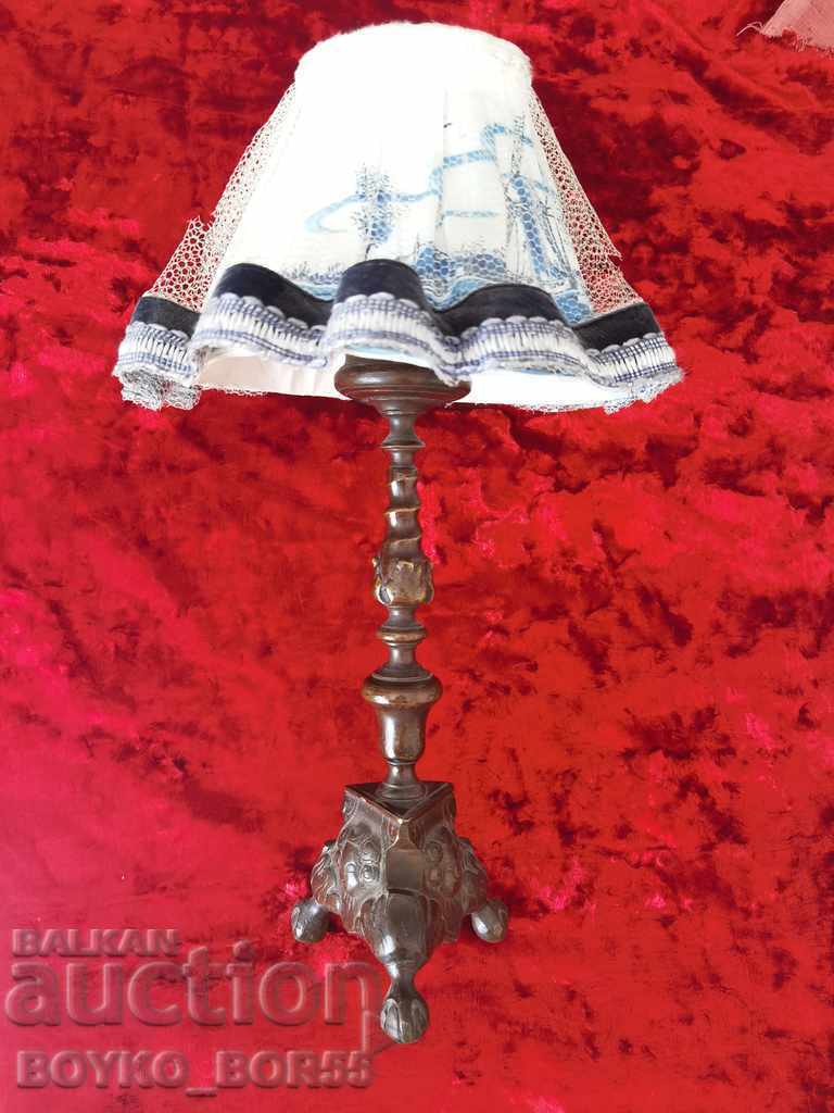 Уникална Старинна Бронзова Лампа края на 19 век - 7 Уникална Старинна Бронзова Лампа края на 19 век - 7