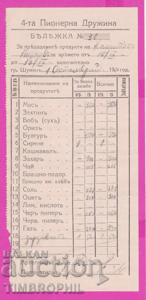 265478/1920 - 4a Pioneer Company - Note with price 4.00 BGN | € 2.05 265478/1920 - 4a Pioneer Company - Note with price 4.00 BGN | € 2.05