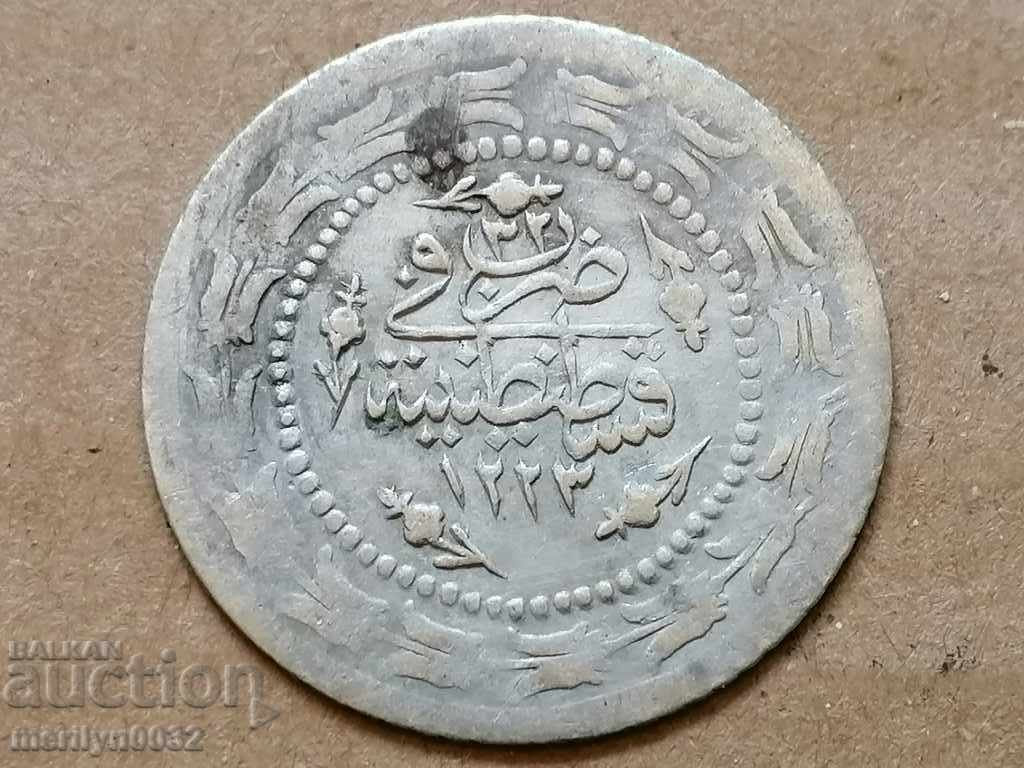 Turkish silver coin 3.3 grams silver 465/1000 Mahmud II with price 69.00 BGN | € 35.28 Turkish silver coin 3.3 grams silver 465/1000 Mahmud II with price 69.00 BGN | € 35.28