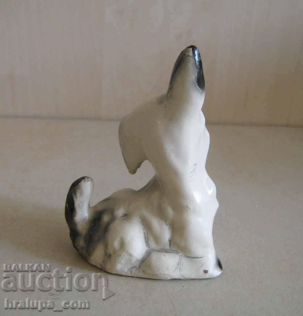 Auction Old ceramic figure of a dog Auction Old ceramic figure of a dog