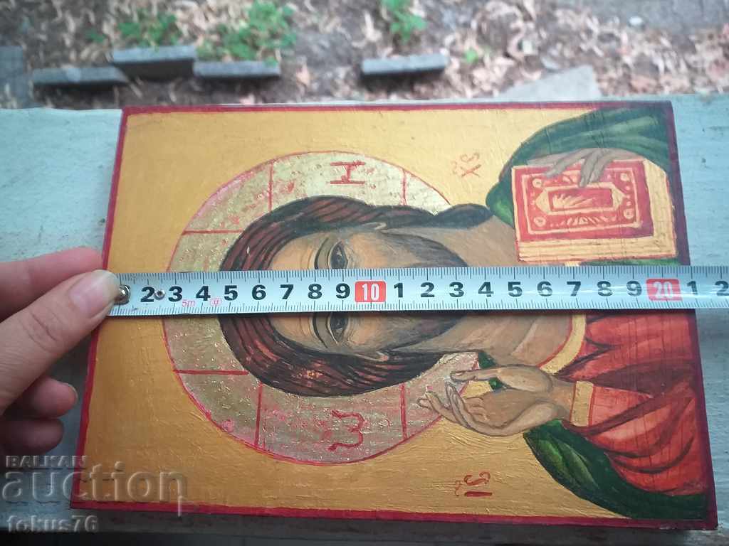 Delivery of An old hand-painted icon in excellent condition, Jesus Christ Delivery of An old hand-painted icon in excellent condition, Jesus Christ