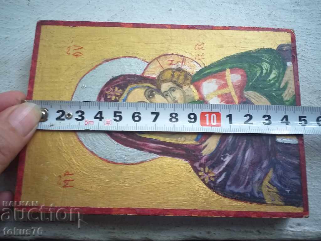 Παλιά χειροποίητη εικόνα σε άριστη κατάσταση Παναγία με - 6 Παλιά χειροποίητη εικόνα σε άριστη κατάσταση Παναγία με - 6