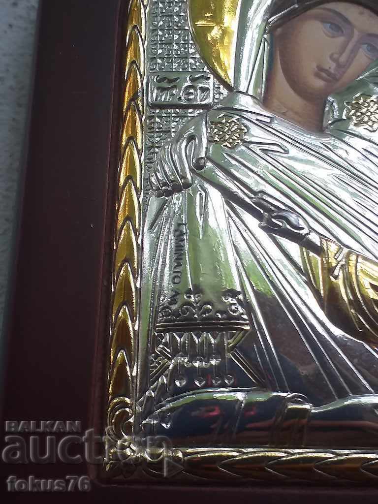 A beautiful silver icon with gilding and a certificate - 5 A beautiful silver icon with gilding and a certificate - 5