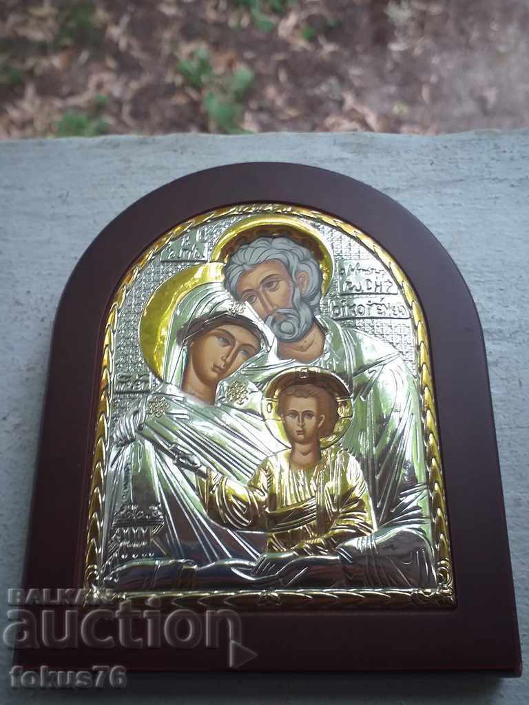 A beautiful silver icon with gilding and a certificate - 7 A beautiful silver icon with gilding and a certificate - 7
