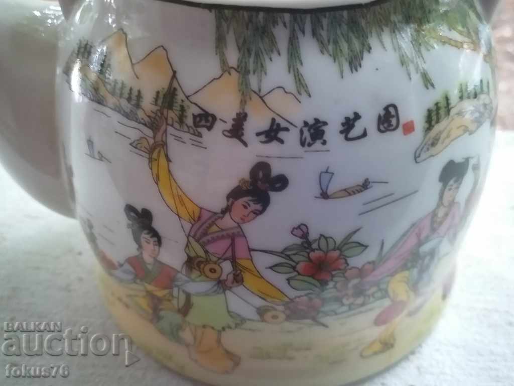 Beautiful teapot Chinese or Japanese painted with porcelain print with price 35.00 BGN | € 17.90 Beautiful teapot Chinese or Japanese painted with porcelain print with price 35.00 BGN | € 17.90