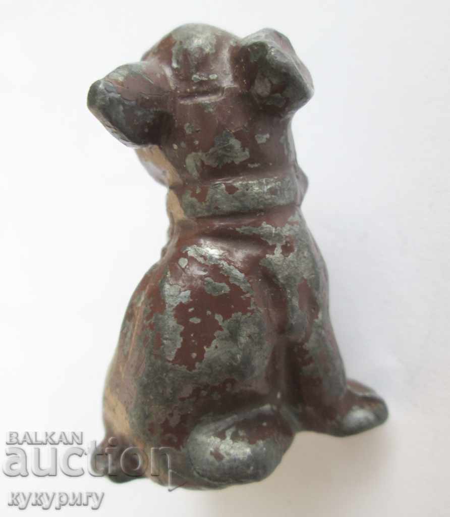 Old small metal figurine figure dog puppy decoration with price 25.00 BGN | € 12.78