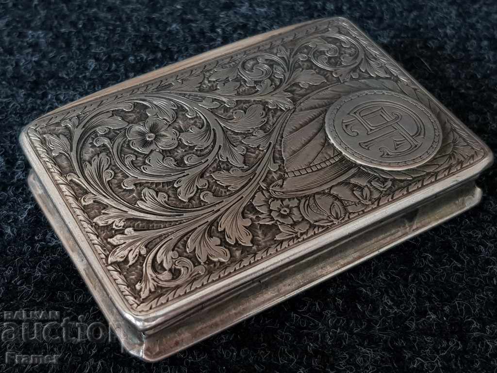 Auction Silver snuff box Art Nouveau Auction Silver snuff box Art Nouveau