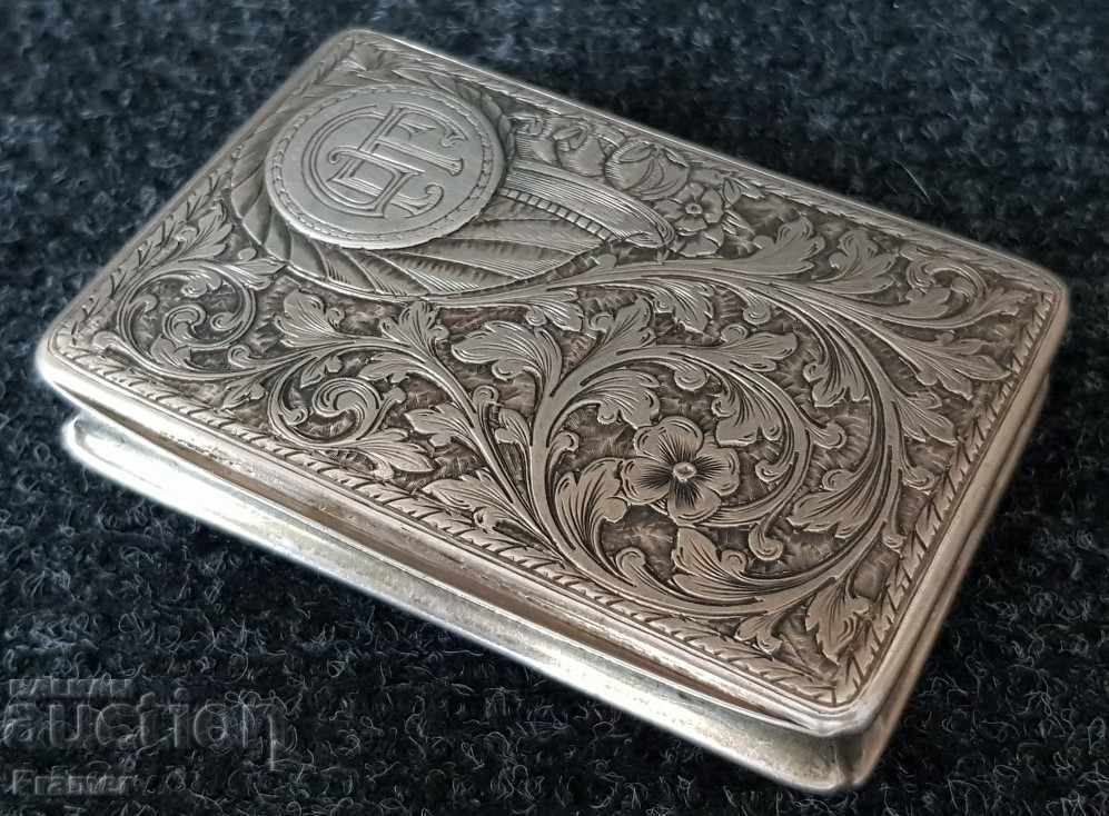 Silver snuff box Art Nouveau Silver snuff box Art Nouveau