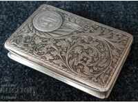 Tabacheră din argint de colecție, stil Secession