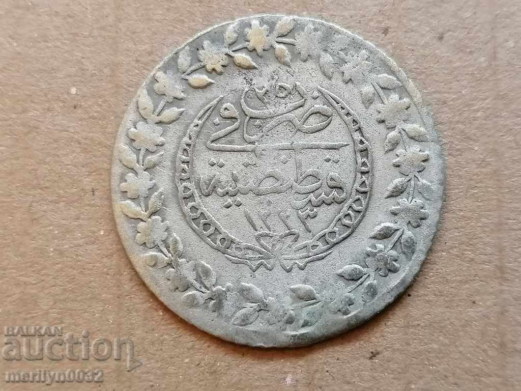 Ottoman coin 3.1 grams of silver 465/1000 Mahmud 2nd - 5 Ottoman coin 3.1 grams of silver 465/1000 Mahmud 2nd - 5