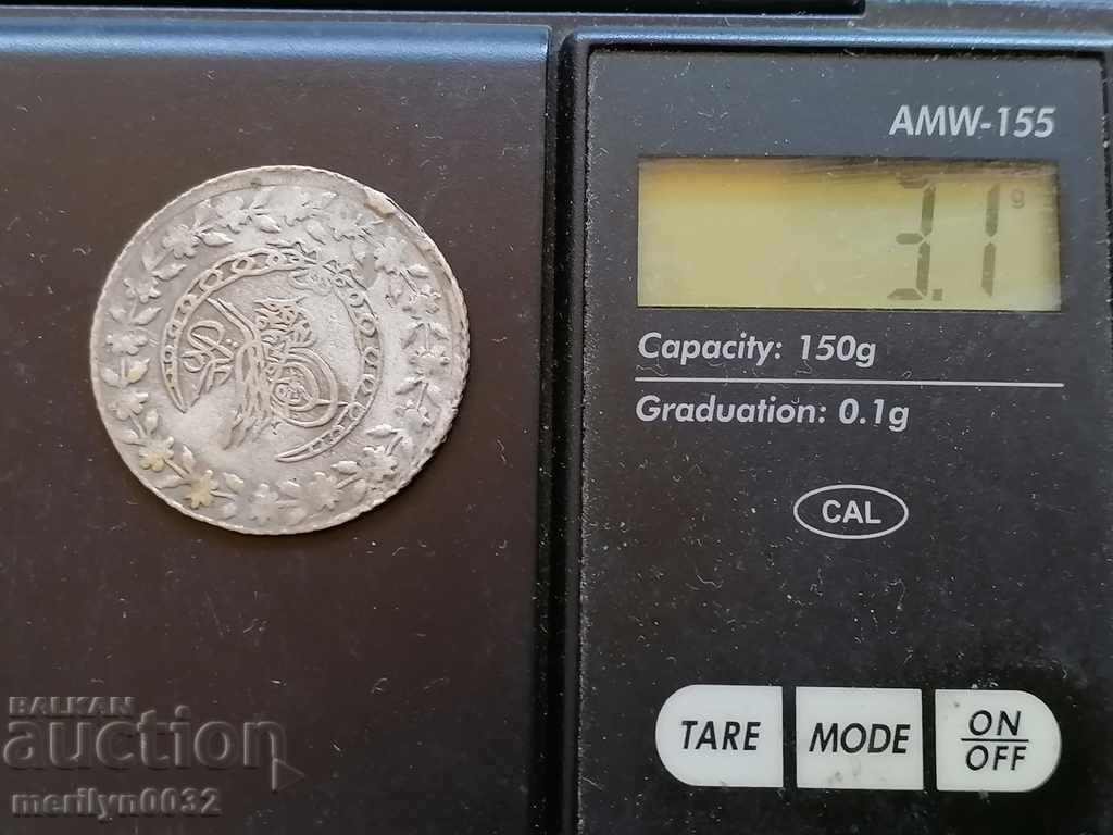 Ottoman coin 3.1 grams of silver 465/1000 Mahmud 2nd - 6 Ottoman coin 3.1 grams of silver 465/1000 Mahmud 2nd - 6