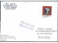Traveled an envelope with the brand Christmas 2020 from Poland