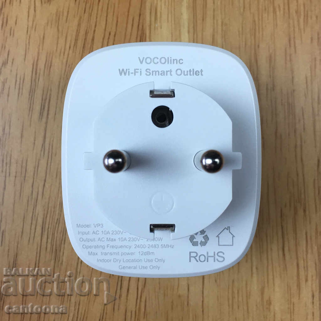 Auction Smart WiFi socket, energy monitoring, voice commands10A Auction Smart WiFi socket, energy monitoring, voice commands10A