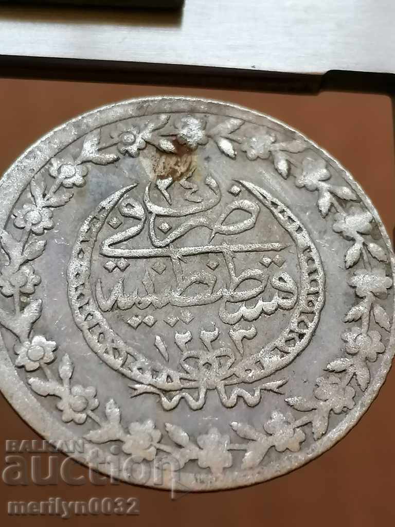 Ottoman coin 2.9 grams of silver 465/1000 Mahmud 2nd with price 56.00 BGN | € 28.63 Ottoman coin 2.9 grams of silver 465/1000 Mahmud 2nd with price 56.00 BGN | € 28.63