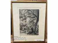 1531 Anna Kramer Holiday in Freedom Park lithograph
