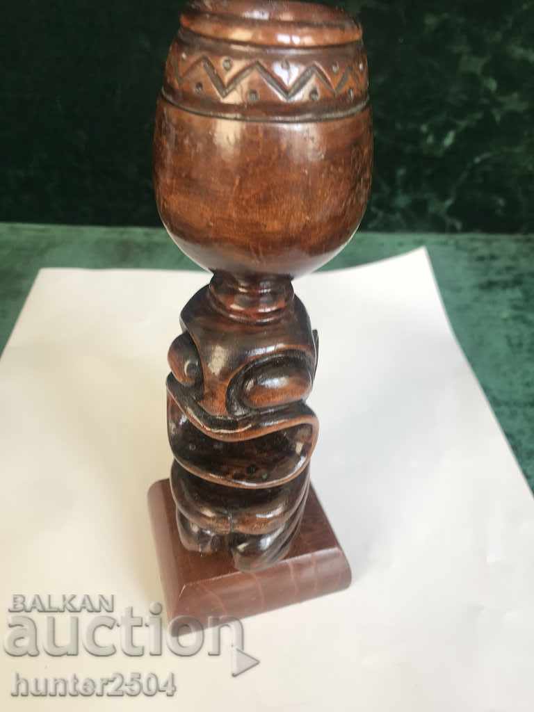 Candlestick - Africa, mahogany, 24 cm