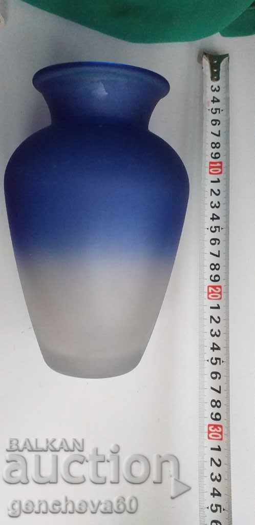 Old vase, blue Bohemian crystal - 5 Old vase, blue Bohemian crystal - 5