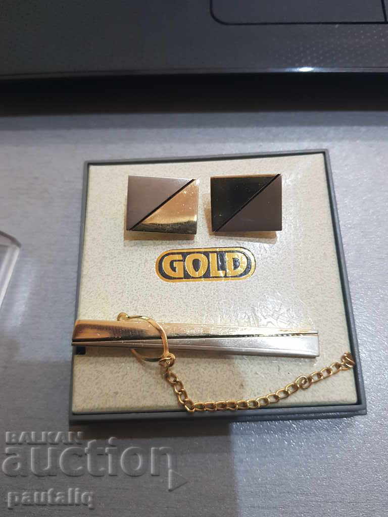 SLEEVE BUTTONS TIE NEEDLE GOLD with price 15.00 BGN | € 7.67 SLEEVE BUTTONS TIE NEEDLE GOLD with price 15.00 BGN | € 7.67