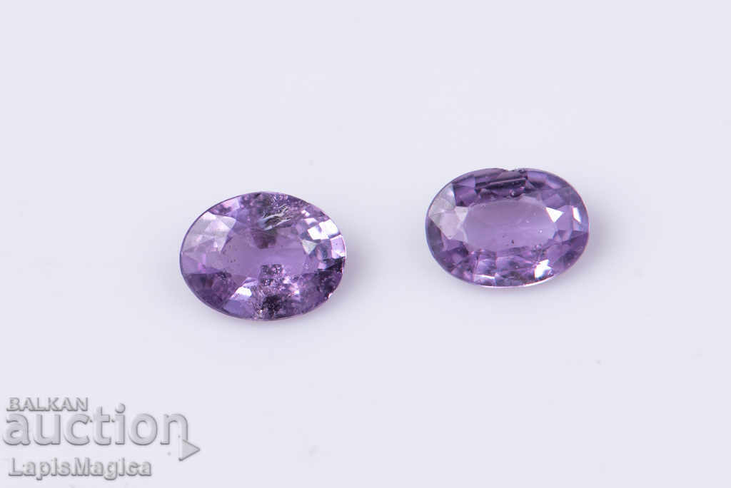 Pair of purple sapphire untreated 0.31ct