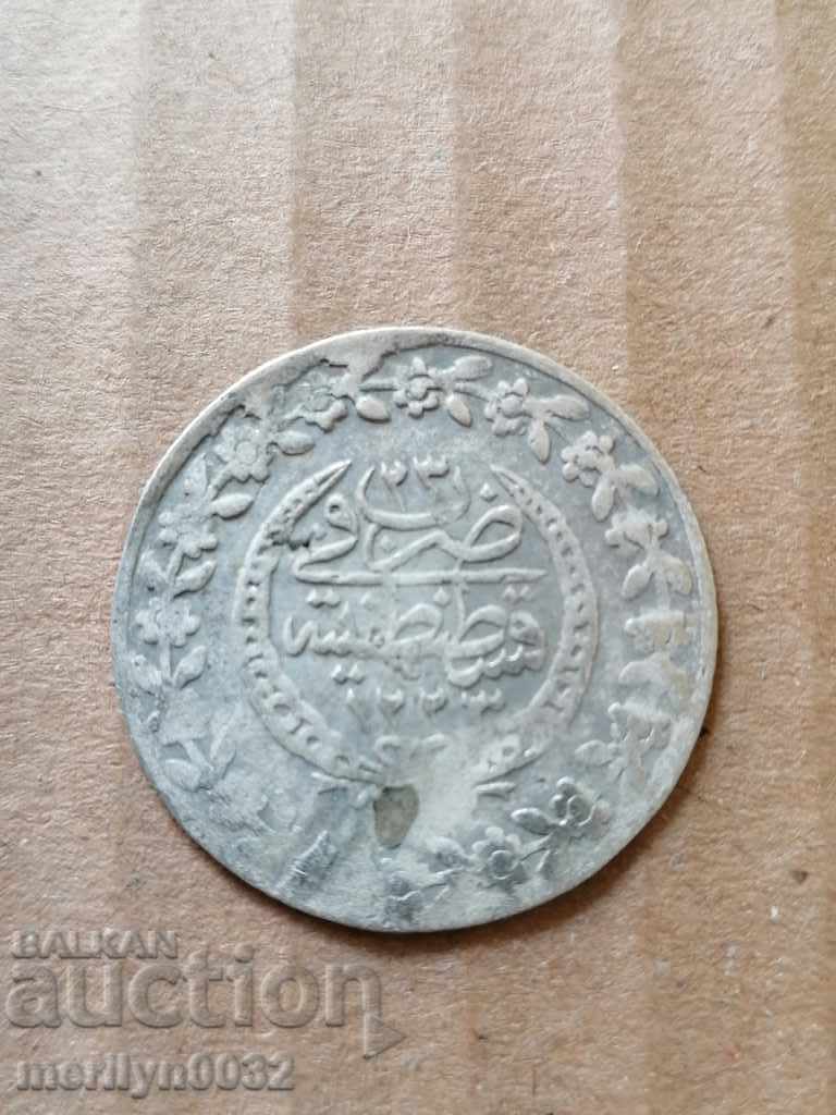 Ottoman coin 3.1 grams of silver 465/1000 Mahmud 2nd with price 56.00 BGN | € 28.63 Ottoman coin 3.1 grams of silver 465/1000 Mahmud 2nd with price 56.00 BGN | € 28.63