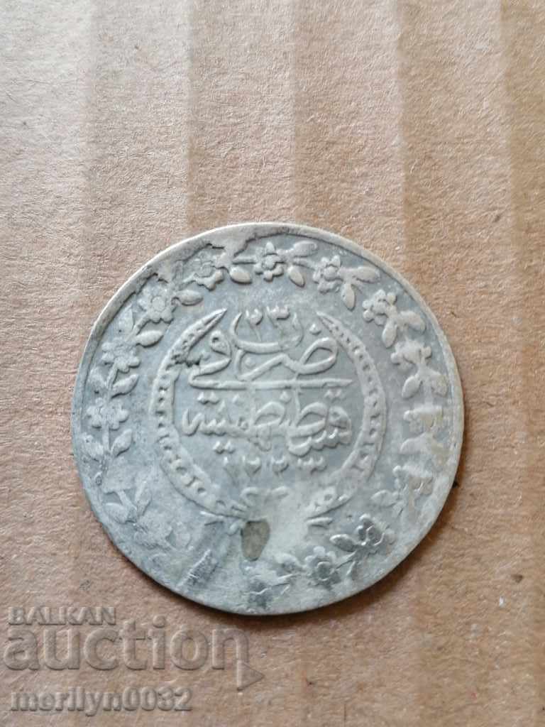Ottoman coin 3.1 grams of silver 465/1000 Mahmud 2nd - 7 Ottoman coin 3.1 grams of silver 465/1000 Mahmud 2nd - 7