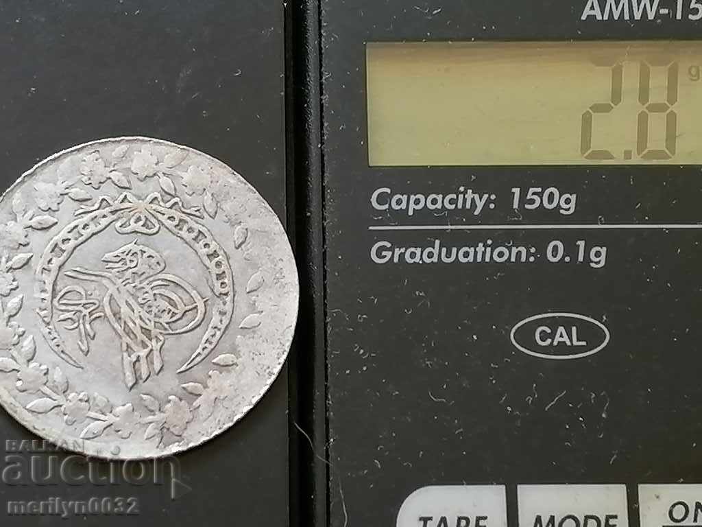 Ottoman coin 2.8 grams of silver 465/1000 Mahmud 2nd - 5 Ottoman coin 2.8 grams of silver 465/1000 Mahmud 2nd - 5