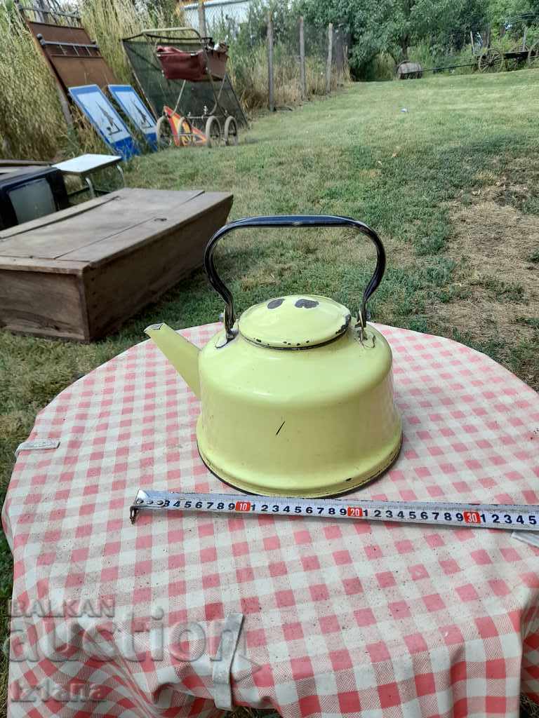 Auction Old enamel teapot Auction Old enamel teapot