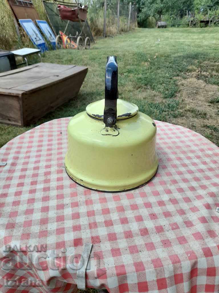 Delivery of Old enamel teapot Delivery of Old enamel teapot