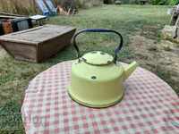 Old enamel teapot