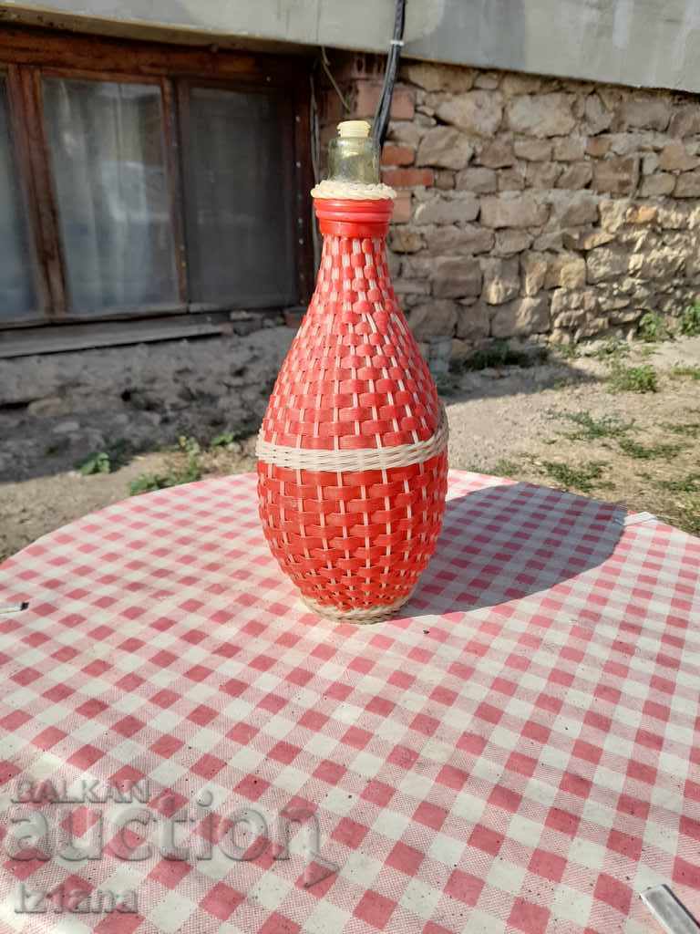 Old woven demijohn with price 22.00 BGN | € 11.25 Old woven demijohn with price 22.00 BGN | € 11.25