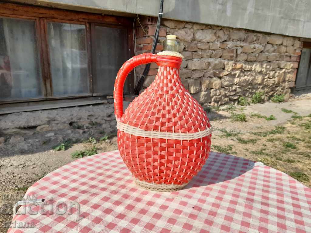 Old woven demijohn Old woven demijohn