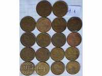 Rusia, URSS, monede 1961-91, 18 bucăți, 3 copeici