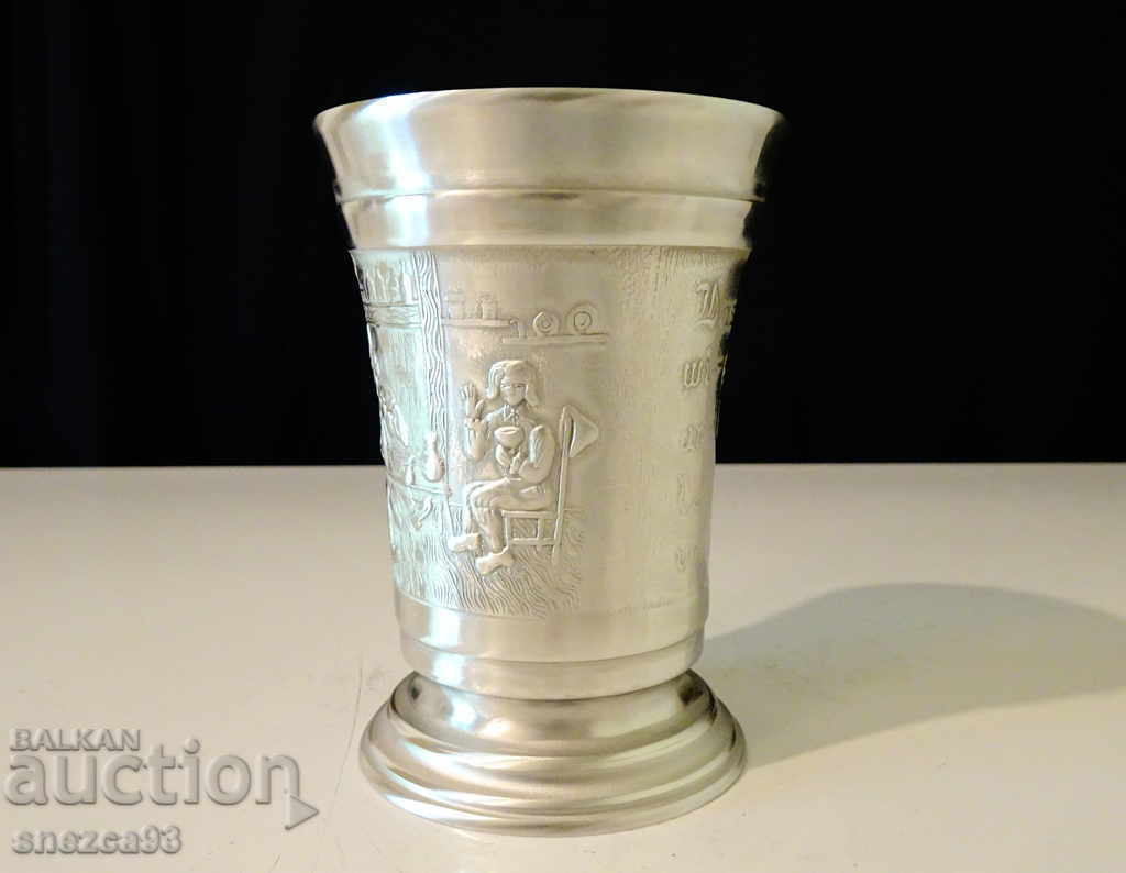 Tin wine cup for a rich table, feast, wedding with price 39.00 BGN | € 19.94 Tin wine cup for a rich table, feast, wedding with price 39.00 BGN | € 19.94