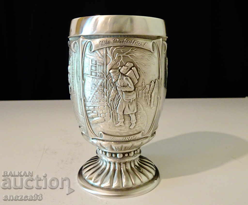 Auction Tin wine cup, paintings for the old post offices Auction Tin wine cup, paintings for the old post offices