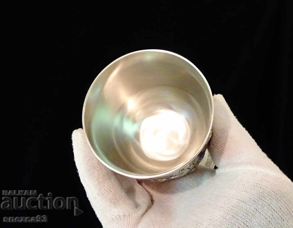 Pewter goblet, wine glass made of pewter with beautiful rural scenes - 6 Pewter goblet, wine glass made of pewter with beautiful rural scenes - 6