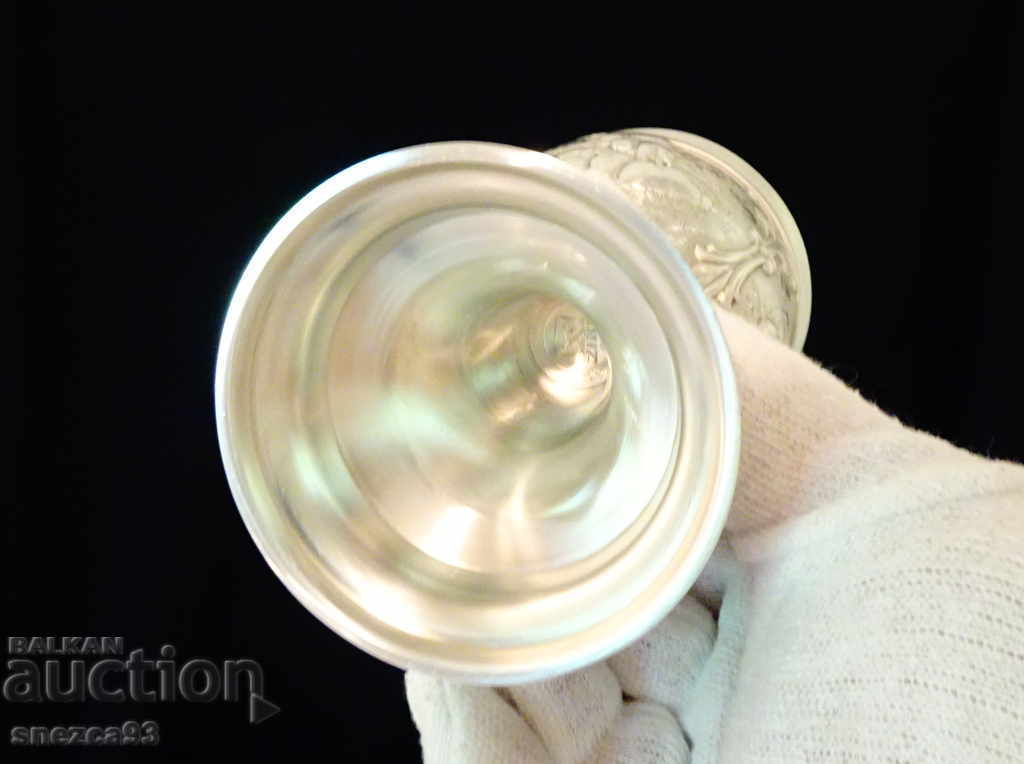 Pewter goblet, wine glass made of pewter with beautiful rural scenes - 7 Pewter goblet, wine glass made of pewter with beautiful rural scenes - 7