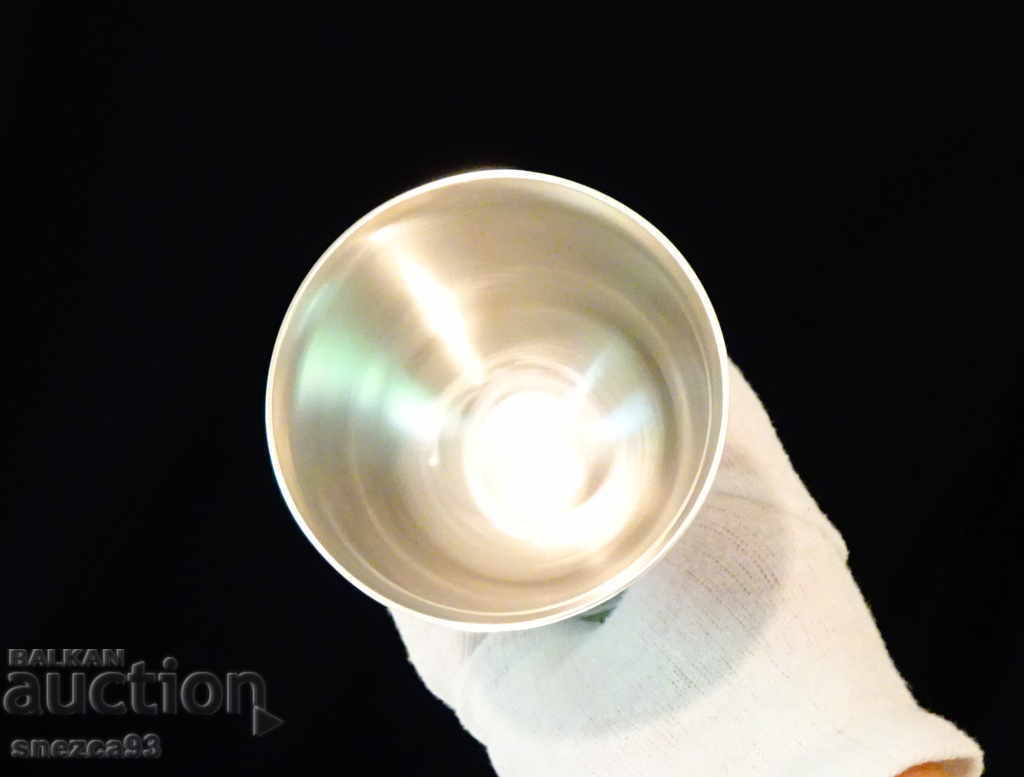 Pewter wine glass, embossed rural scenes, author's work - 7 Pewter wine glass, embossed rural scenes, author's work - 7